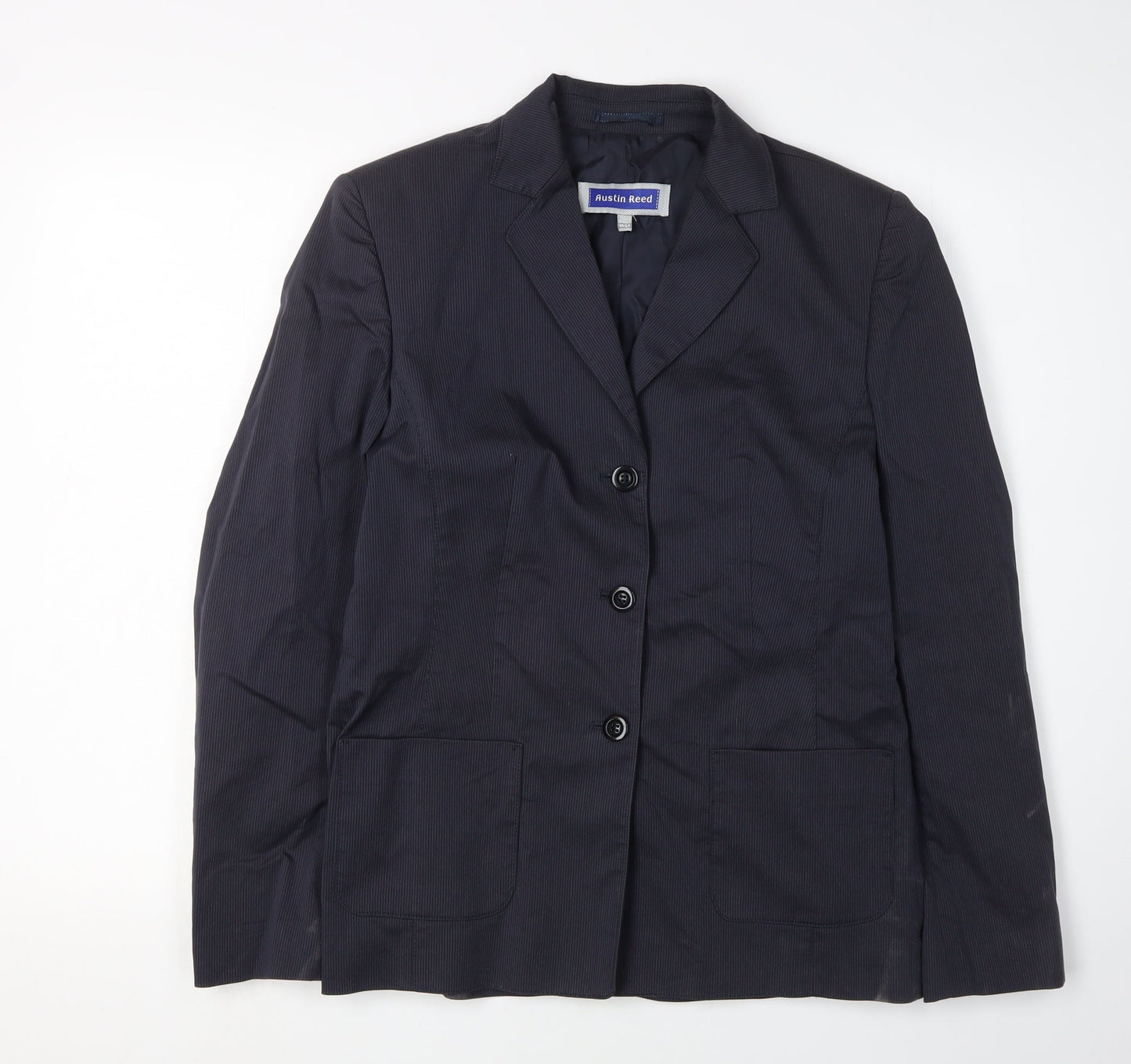 Austin Reed Women's Black Pinstripe Suit Jacket Size 10