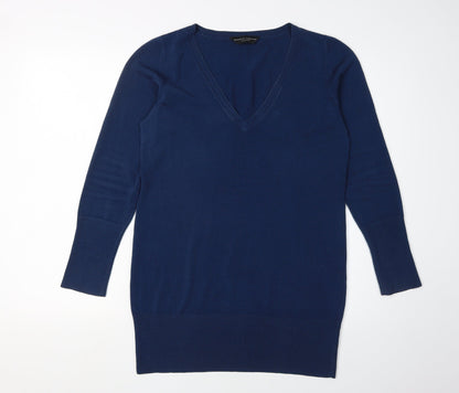 Dorothy Perkins Women's Blue V-Neck Pullover Jumper Size 12