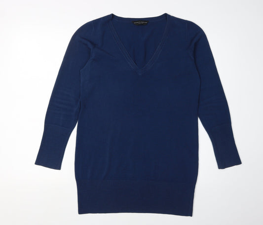 Dorothy Perkins Women's Blue V-Neck Pullover Jumper Size 12