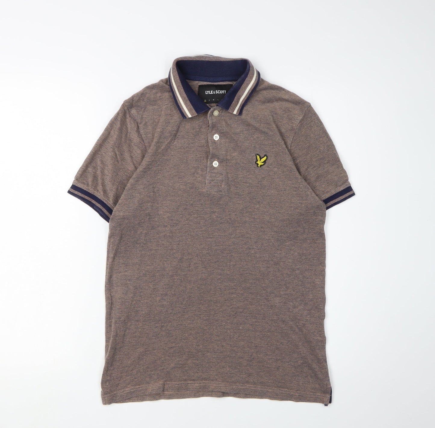 Lyle & Scott Men's Brown Polo Shirt XS Short Sleeve Cotton
