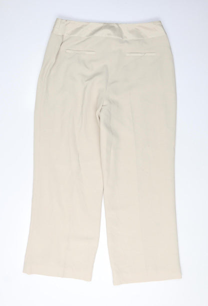Womens UK Size 12 Viyella  Dress Pants Beige Trousers