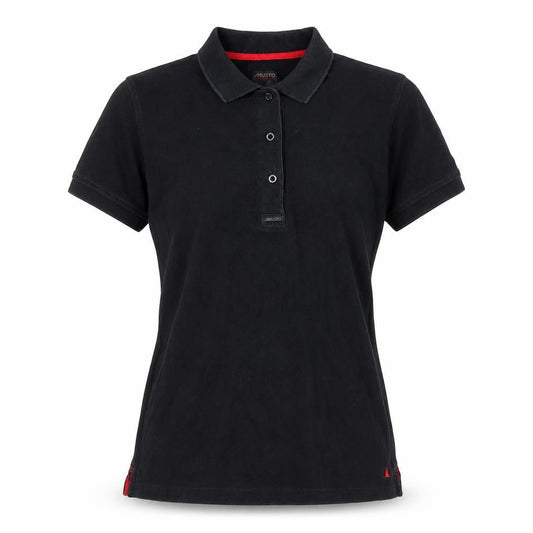 Musto Women's Black Polo Shirt Size 12 Cotton Casual