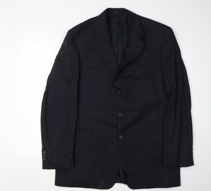 Mens UK Size 44 HUGO BOSS Regular Blue Suit Jacket