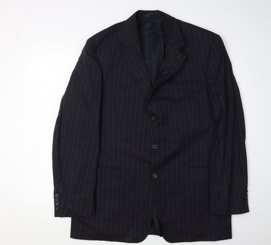 Mens UK Size 44 HUGO BOSS Regular Blue Suit Jacket
