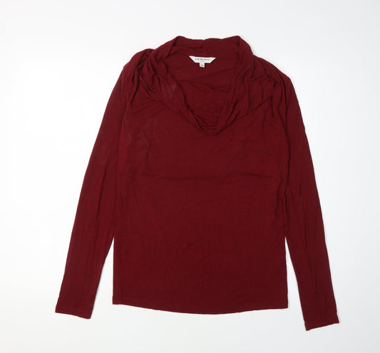 L.K. Bennett Women's Red Medium Cowl Neck Jumper