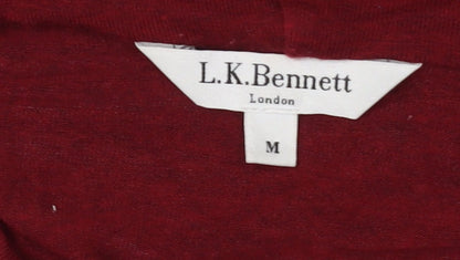 L.K. Bennett Women's Red Medium Cowl Neck Jumper