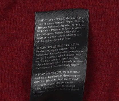 L.K. Bennett Women's Red Medium Cowl Neck Jumper