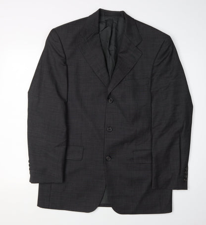 Mens UK Size 38 HUGO BOSS Regular Black Suit Jacket
