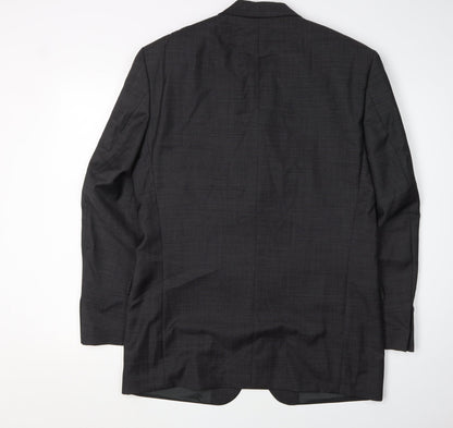 Mens UK Size 38 HUGO BOSS Regular Black Suit Jacket