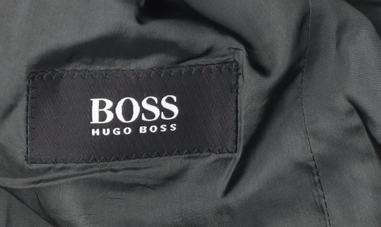 Mens UK Size 38 HUGO BOSS Regular Black Suit Jacket