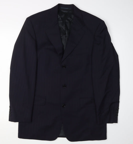 Mens UK Size 38 HUGO BOSS Regular Blue Suit Jacket