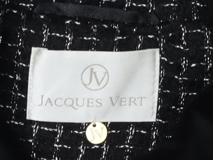 Jacques Vert Women's Black Cape, Size 14, Collared Button Design