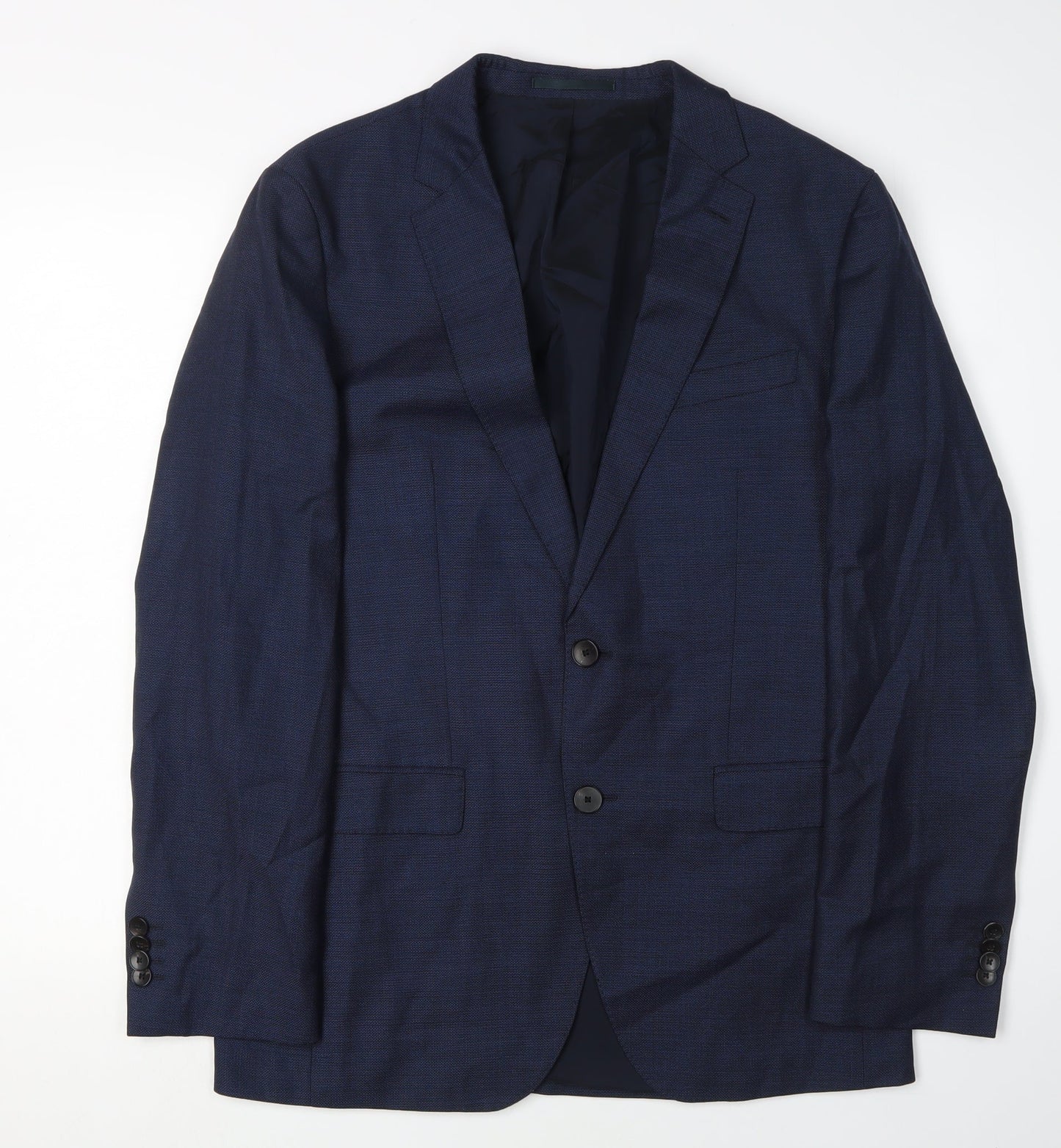 Mens UK Size 38 HUGO BOSS Regular Blue Suit Jacket