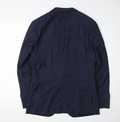 Mens UK Size 38 HUGO BOSS Regular Blue Suit Jacket