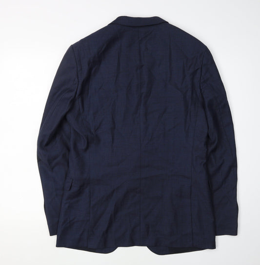 Mens UK Size 38 HUGO BOSS Regular Blue Suit Jacket