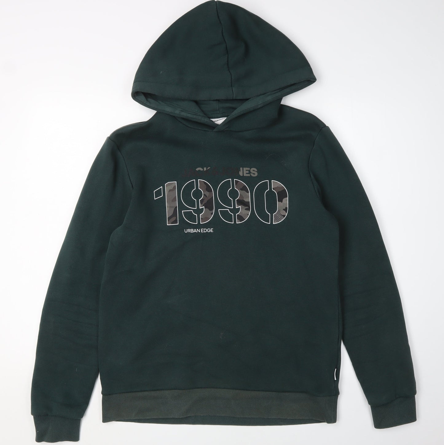 Mens UK Size M JACK & JONES Green Pullover Hoodie