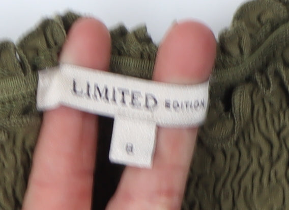 Womens UK Size 8 Marks and Spencer Green Cropped T-Shirt