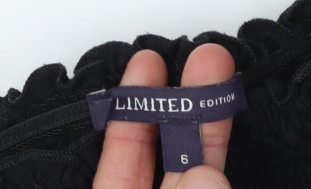 Womens UK Size 6 Marks and Spencer Black Basic T-Shirt