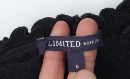 Womens UK Size 6 Marks and Spencer Black Basic T-Shirt