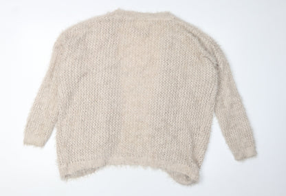 Beautiful Plum Tree Women's Beige Cardigan, Size 12