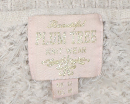 Beautiful Plum Tree Women's Beige Cardigan, Size 12