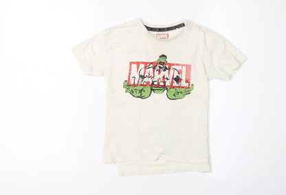Marvel Boys White Graphic Print T-Shirt 5-6 Years