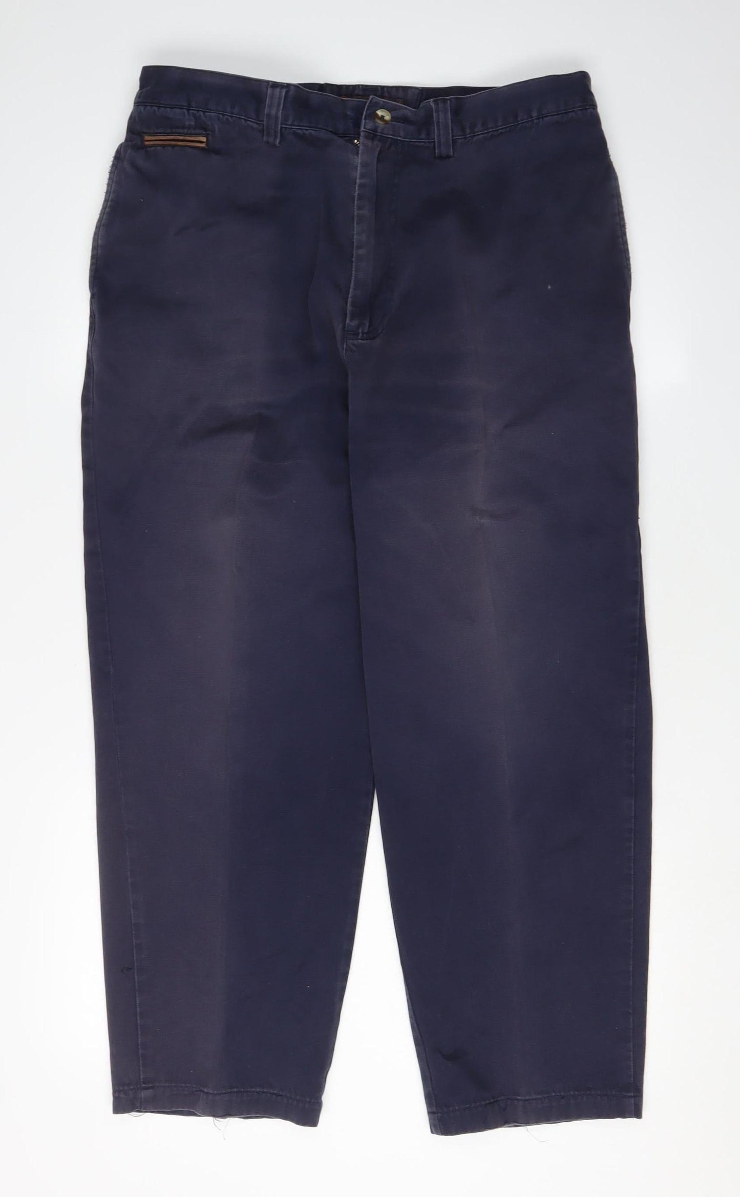Timberland Men's Blue Trousers, Size 36, Cotton