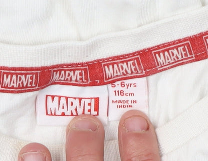 Marvel Boys White Avengers Long Sleeve T-Shirt 5-6 Years