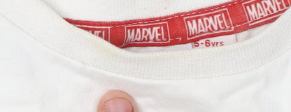 Marvel Boys White Avengers Long Sleeve T-Shirt 5-6 Years