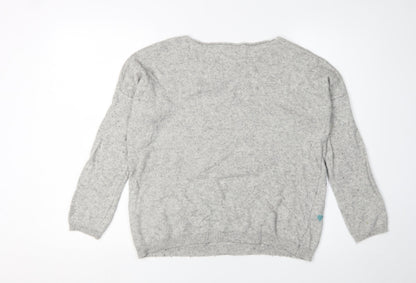 Benedetar Women’s Grey Heart Pullover Size M