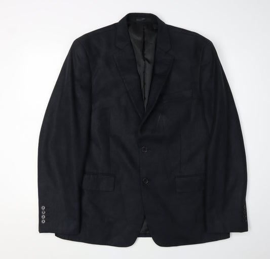 Mens UK Size 44 Jeff Banks Regular Black Suit Jacket