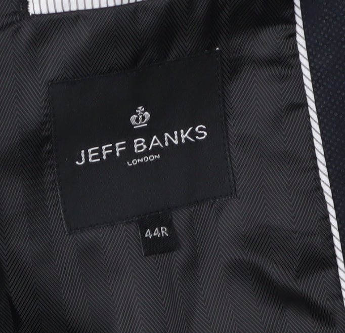 Mens UK Size 44 Jeff Banks Regular Black Suit Jacket
