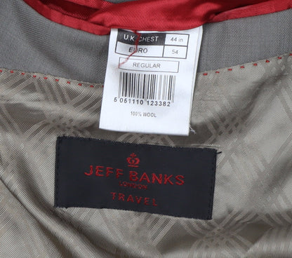 Mens UK Size 44 Jeff Banks Regular Grey Suit Jacket