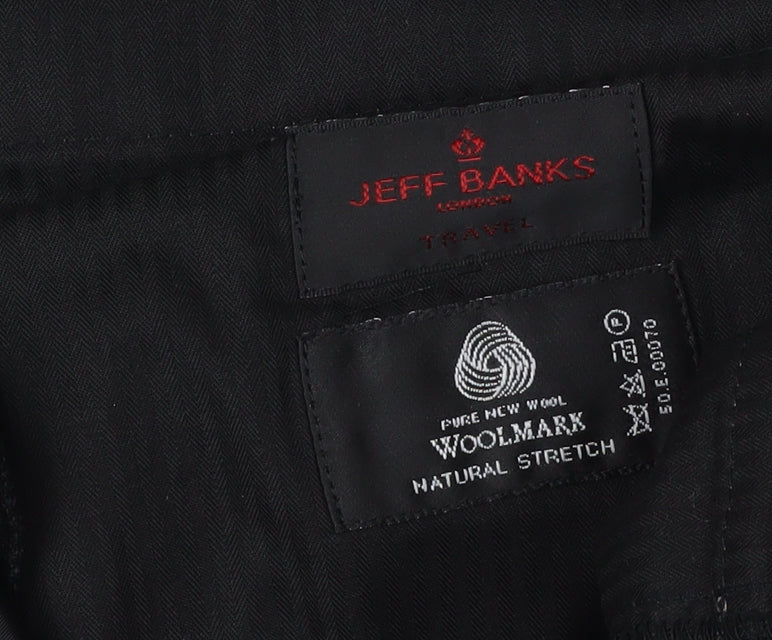 Jeff Banks Men's Beige Dress Pants, Size 38, Regular Fit