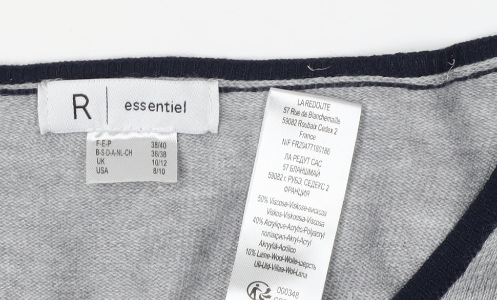 Essentiel Women's Multicoloured M Cardigan Round Neck Knit