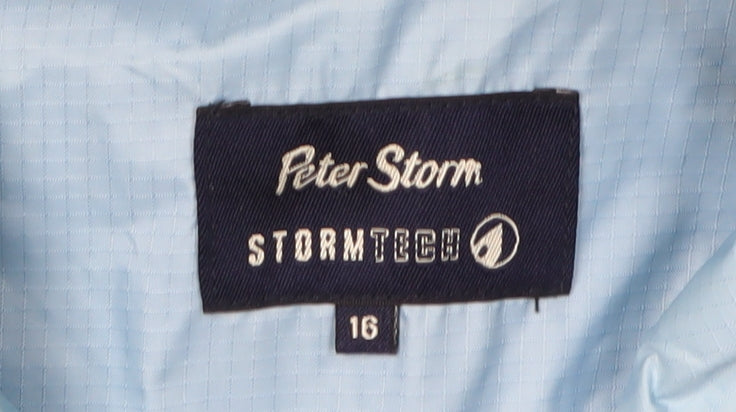 Womens UK Size 16 Peter Storm Blue Rain Coat