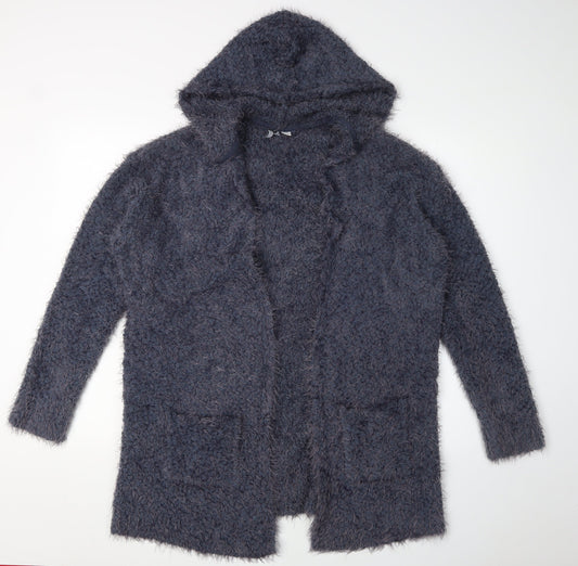 CAPSULE Grey Women's Cardigan, L, Hooded, Pockets