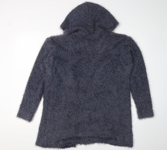 CAPSULE Grey Women's Cardigan, L, Hooded, Pockets