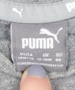 Puma Unisex Baby Grey Pullover Jumper 12-18 Months
