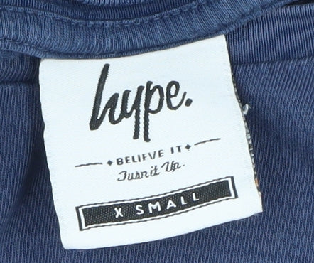 Mens UK Size XS Hype Blue  T-Shirt
