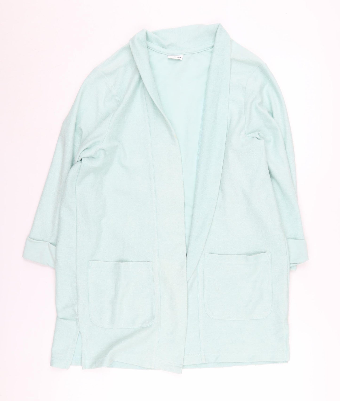 Damart Women's Green Cardigan, M, Collared Knit