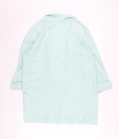 Damart Women's Green Cardigan, M, Collared Knit