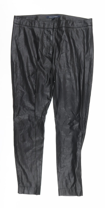 Womens UK Size L French Connection Regular Fit  Black Trousers