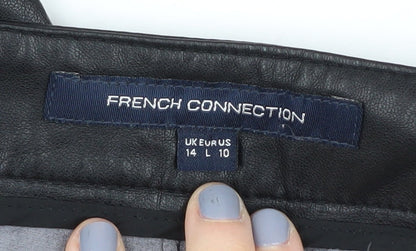 Womens UK Size L French Connection Regular Fit  Black Trousers