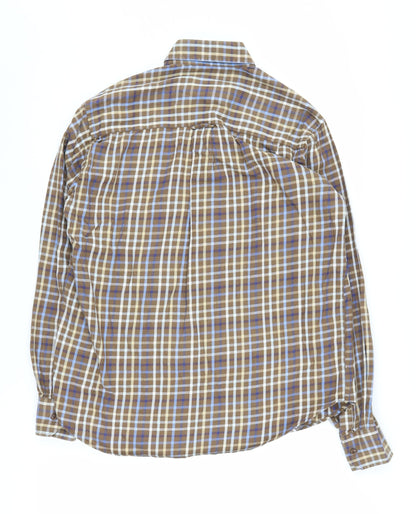 Guise Men's Brown Check Long Sleeve Casual Shirt M