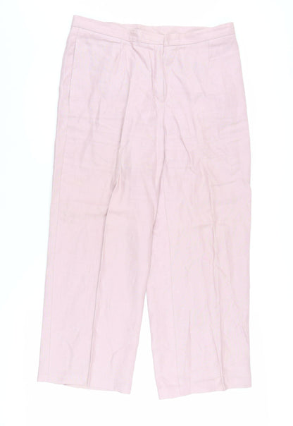 Caroline Biss Women's Pink Pleated Trousers