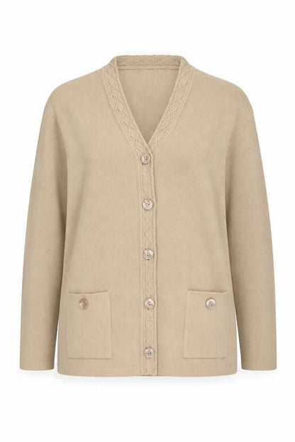 Womens UK Size M Bonmarché Beige Cardigan Jumper