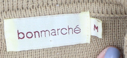 Womens UK Size M Bonmarché Beige Cardigan Jumper