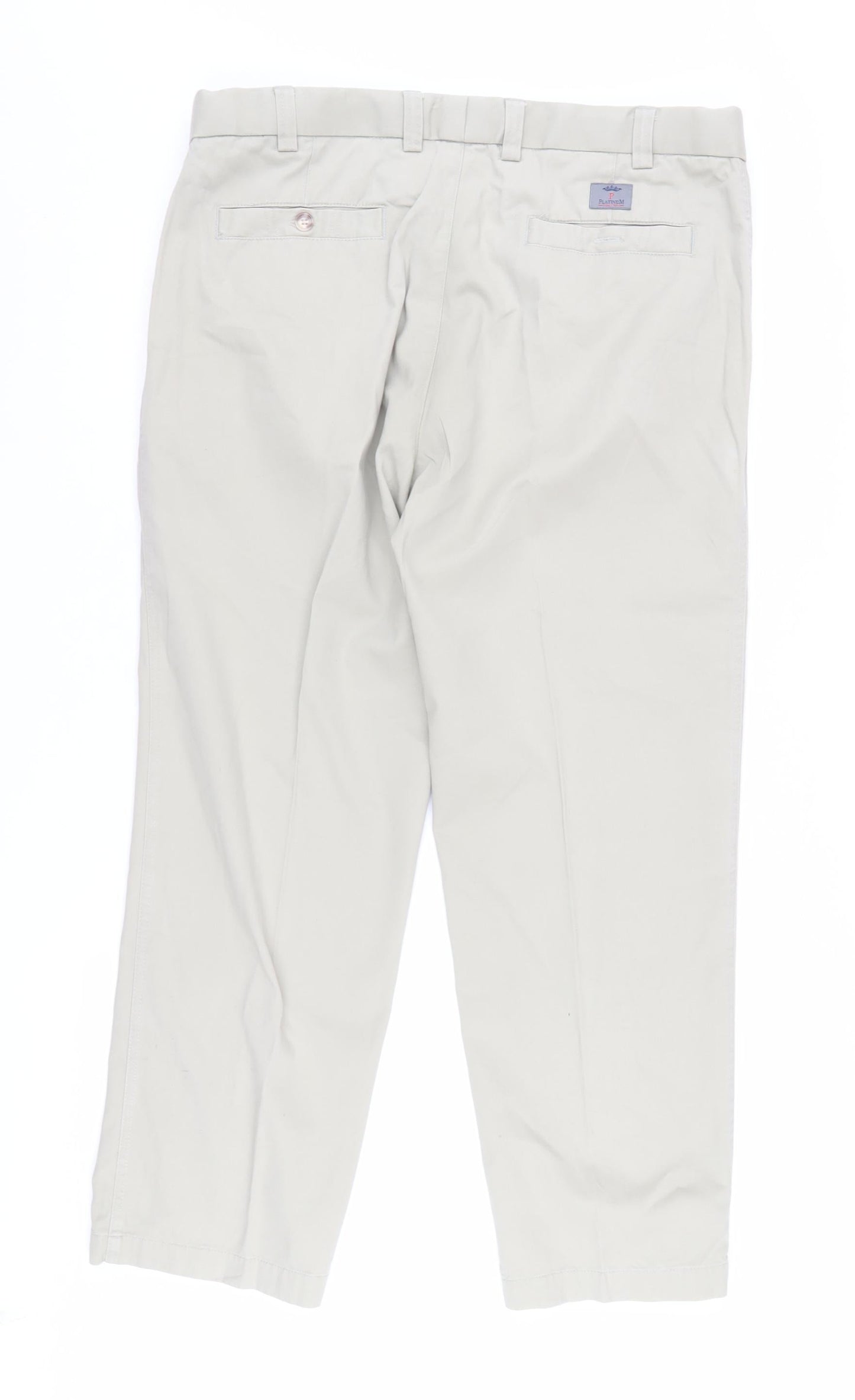 Platinum Collection Men's Beige Chino 38S Trousers