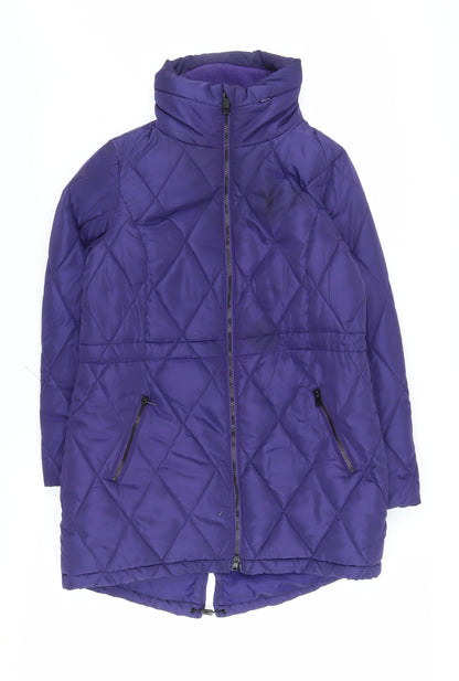 Marks and Spencer Women's Purple Quilted Jacket, Size 12